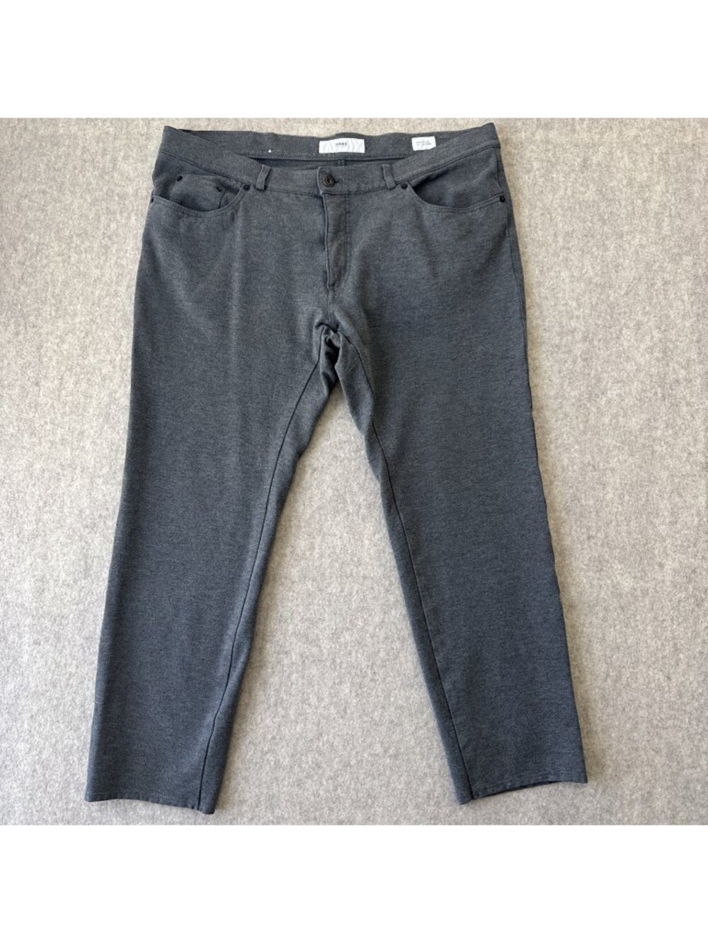BRAX Feel Good Chuck Pants Mens Actual 40x27 Gray Ponte Knit Modern Fit 5 Pocket